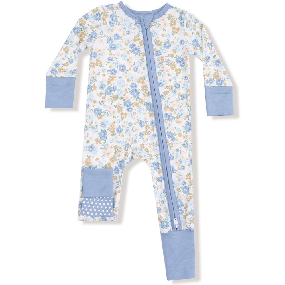 Angel Dear Sweet Rose Calico Zipper Romper | New With Tags!